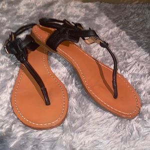 Black coach sandals size 7